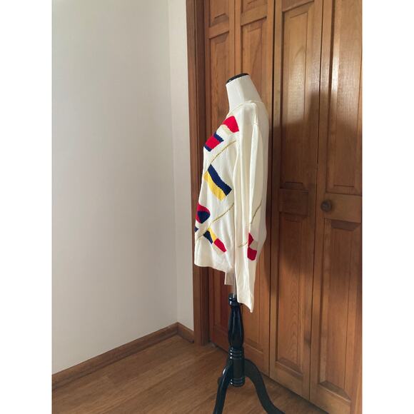 Vintage Liz  Claiborne Abstract Pullover Sweater, Size M - Picture 2 of 7